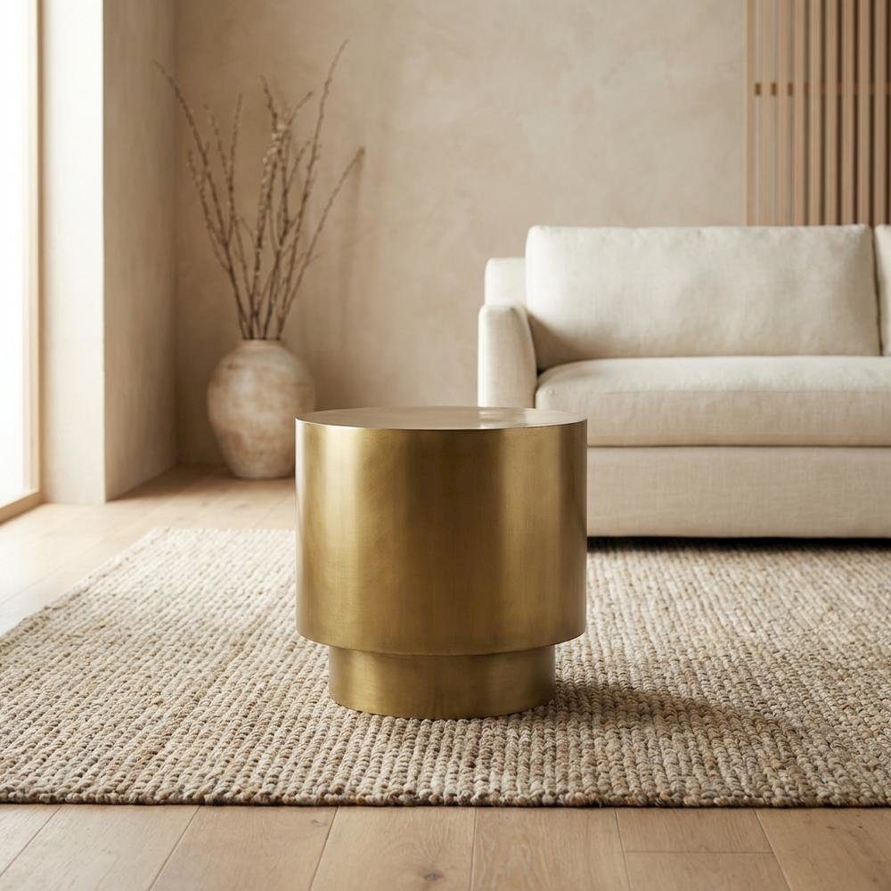 Round Bunching Side Table, Modern Contemporary Accent Table for Living Room