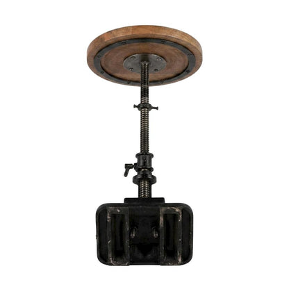 Industrial Adjustable Round Side Table, End Table for Living Room Bedroom