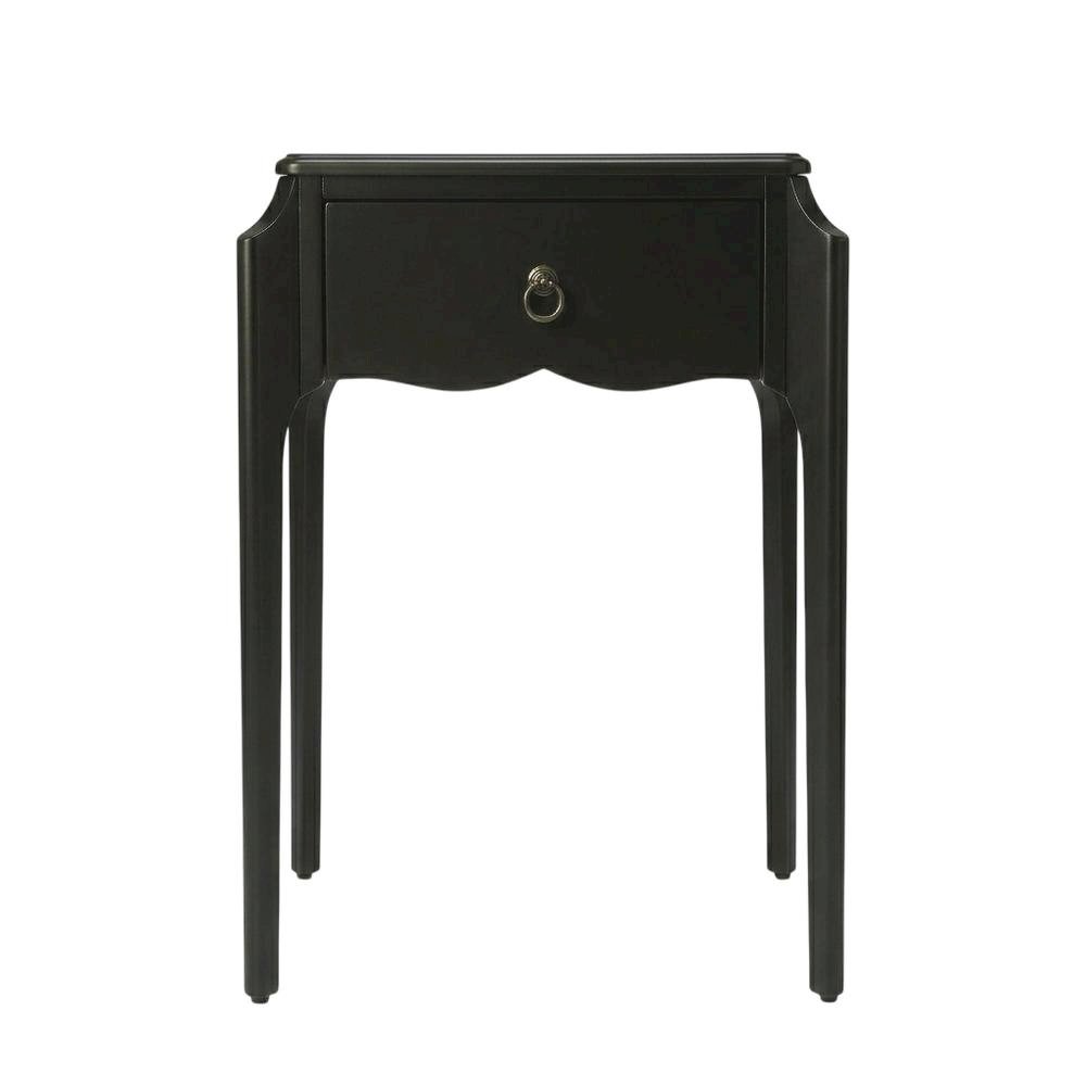 1-Drawer Nightstand with Distressed Finish, Transitional Bedside Table