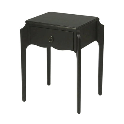 1-Drawer Nightstand with Distressed Finish, Transitional Bedside Table