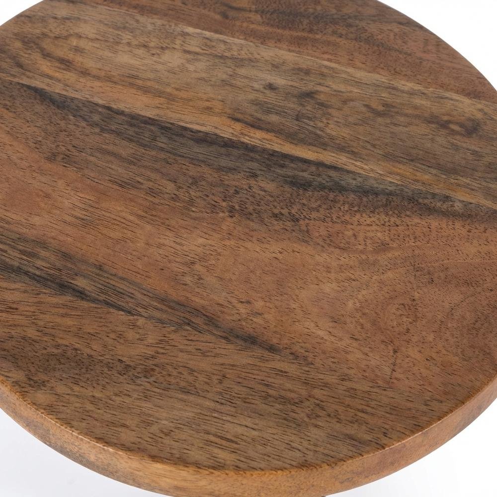 Industrial Adjustable Round Side Table, End Table for Living Room Bedroom