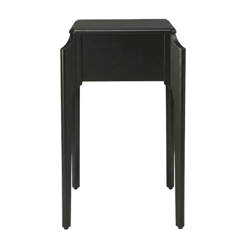 1-Drawer Nightstand with Distressed Finish, Transitional Bedside Table