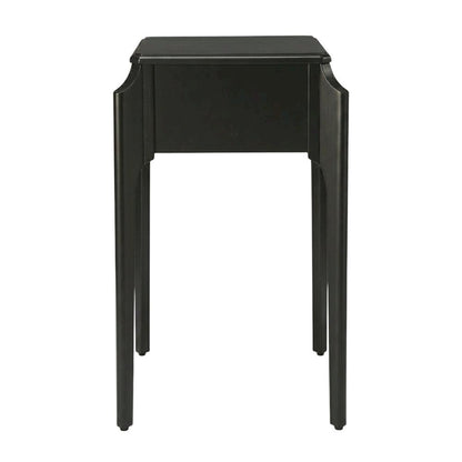 1-Drawer Nightstand with Distressed Finish, Transitional Bedside Table