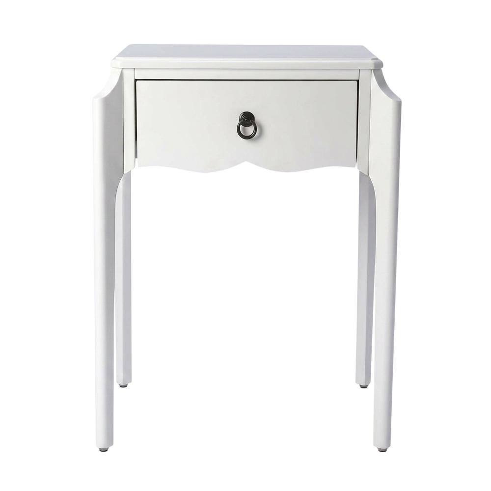 1-Drawer Nightstand with Storage, Transitional Bedside Table for Bedroom