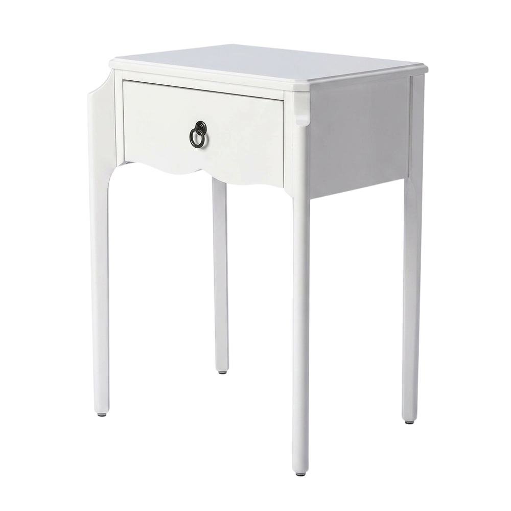 1-Drawer Nightstand with Storage, Transitional Bedside Table for Bedroom