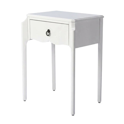 1-Drawer Nightstand with Storage, Transitional Bedside Table for Bedroom