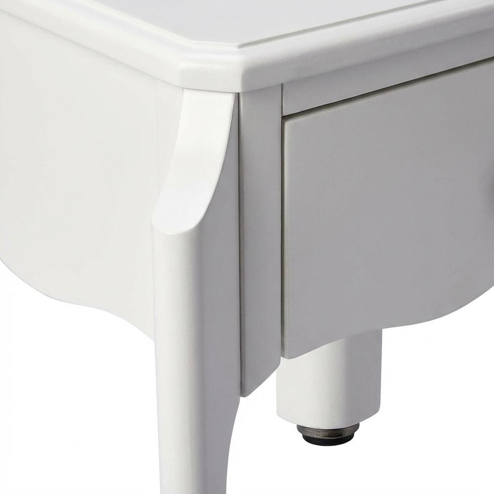 1-Drawer Nightstand with Storage, Transitional Bedside Table for Bedroom