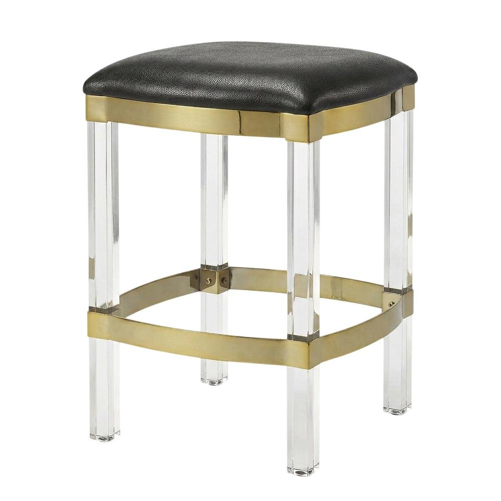 Leather Upholstered Counter Stool, Modern Contemporary Bar Kitchen Chair