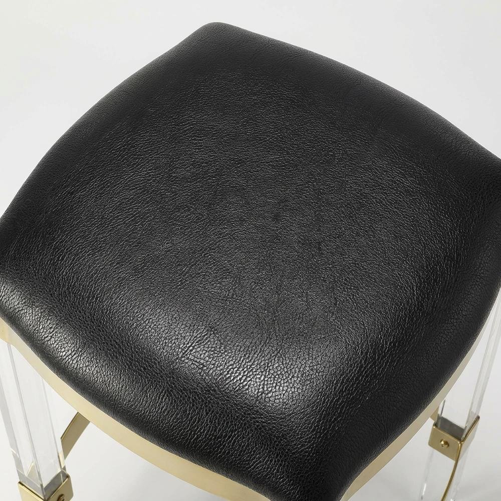Leather Upholstered Counter Stool, Modern Contemporary Bar Kitchen Chair