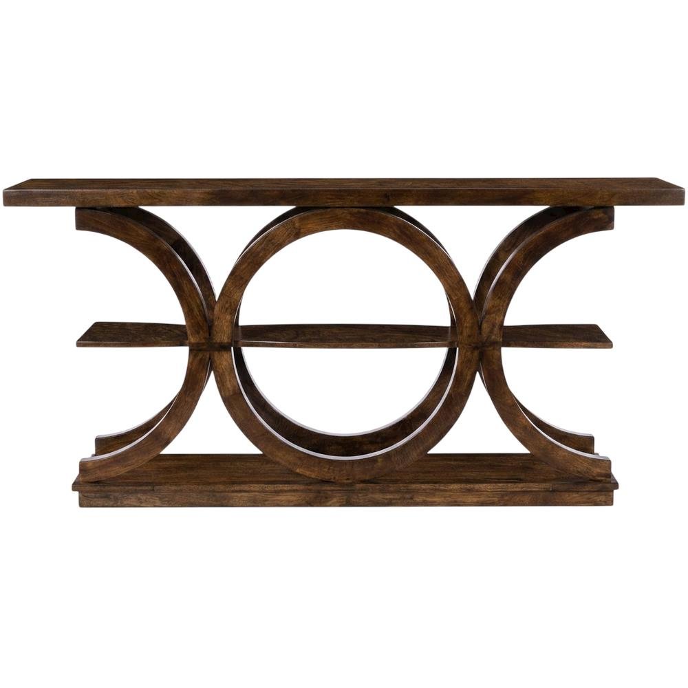 Rustic Console Table with Distressed Finish, Modern Entryway Sofa Table