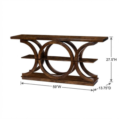Rustic Console Table with Distressed Finish, Modern Entryway Sofa Table