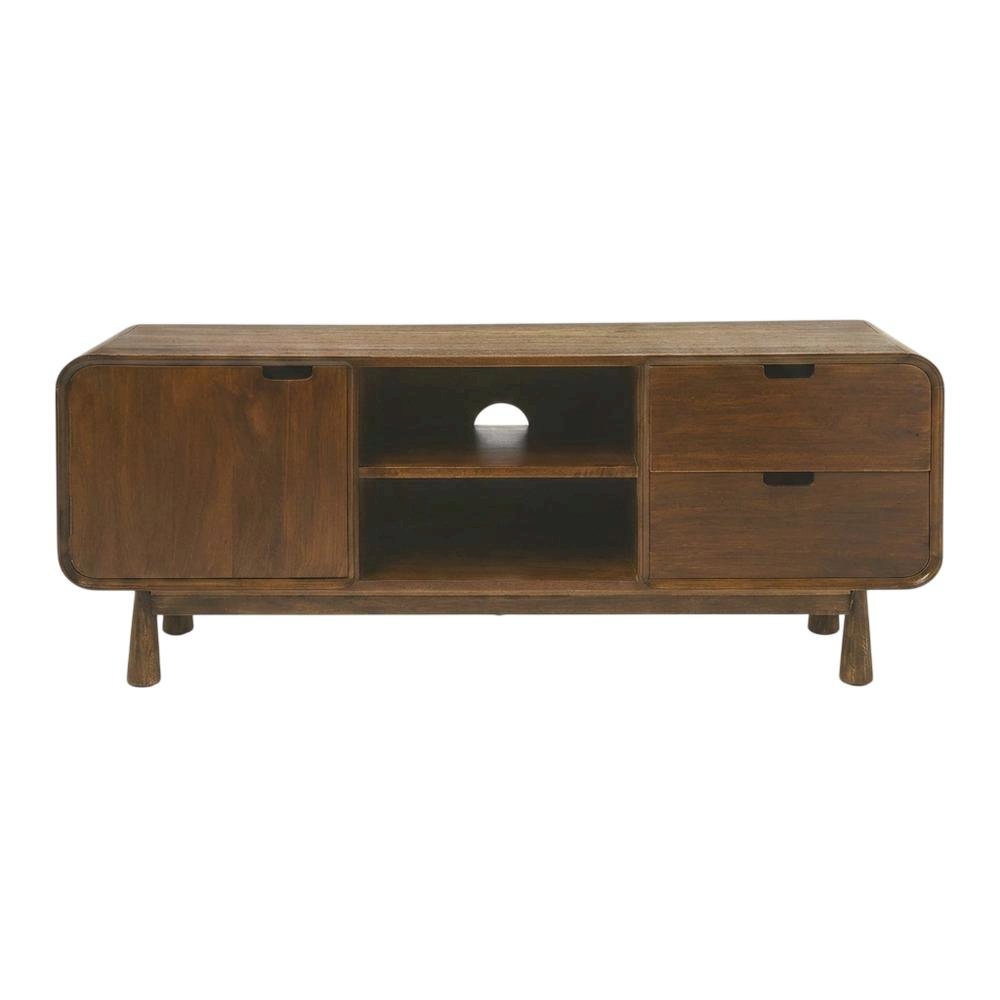 Mid-Century TV Stand with Drawers, Modern Entertainment Console for Living Room
