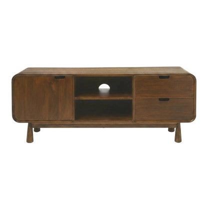 Mid-Century TV Stand with Drawers, Modern Entertainment Console for Living Room