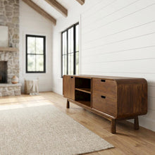 Mid-Century TV Stand with Drawers, Modern Entertainment Console for Living Room