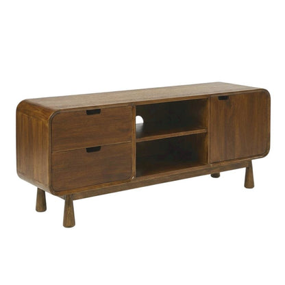 Mid-Century TV Stand with Drawers, Modern Entertainment Console for Living Room