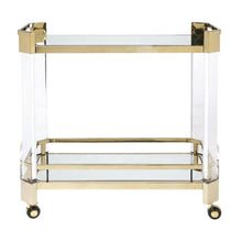 Modern Serving Cart with Storage, Contemporary Bar Cart for Kitchen Use