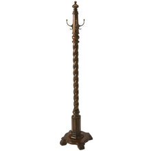 Traditional Wood Hall Tree Coat Rack Floor Stand with Hooks for Entryway, Cherry