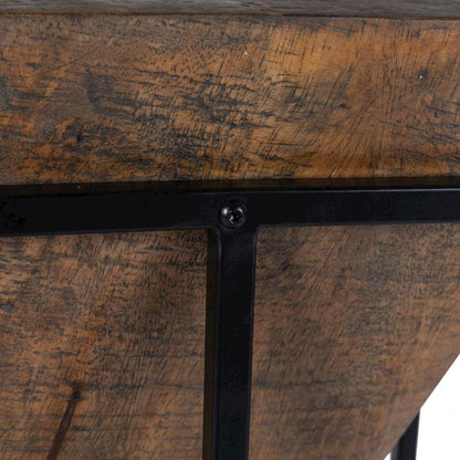 Triangular Wood Accent Table, Modern Contemporary Side Table for Living Room