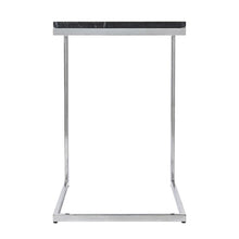Square Metal End Table, Modern Contemporary Accent Side Table for Living Room