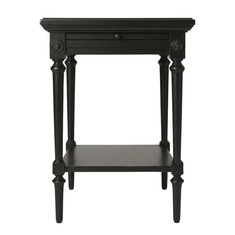 Rectangular End Table, Traditional Wood Accent Side Table for Living Room