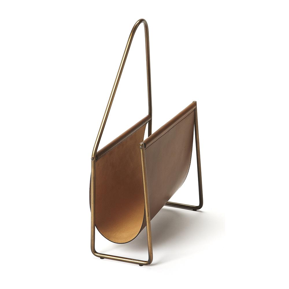 Butler Rupert Leather Magazine Basket