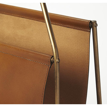 Butler Rupert Leather Magazine Basket