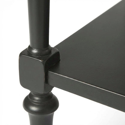 Rectangular End Table, Traditional Wood Accent Side Table for Living Room