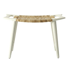 Distressed Wood Accent Stool, Coastal Style Accent Seating for Living Room