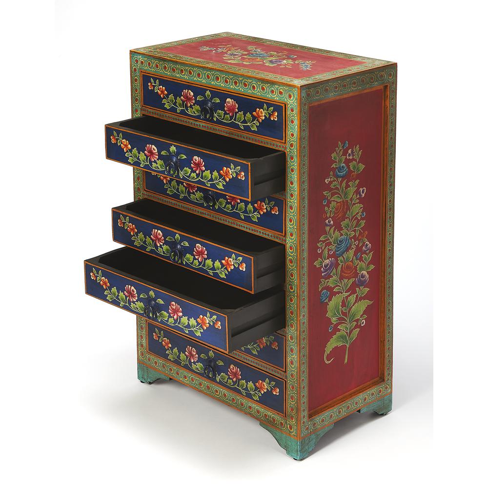 Zara Hand Painted Chest, Multi-Color