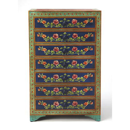 Zara Hand Painted Chest, Multi-Color