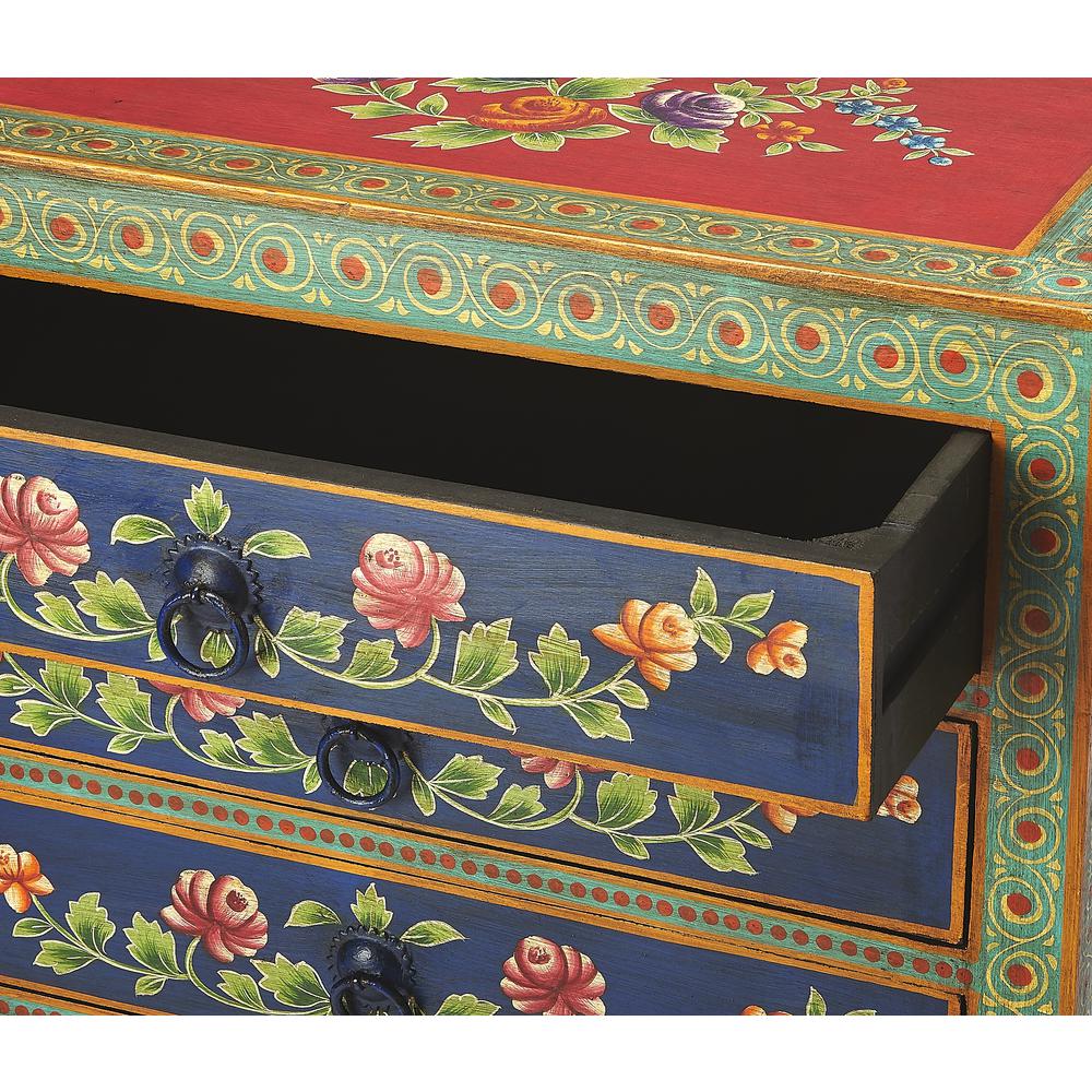 Zara Hand Painted Chest, Multi-Color