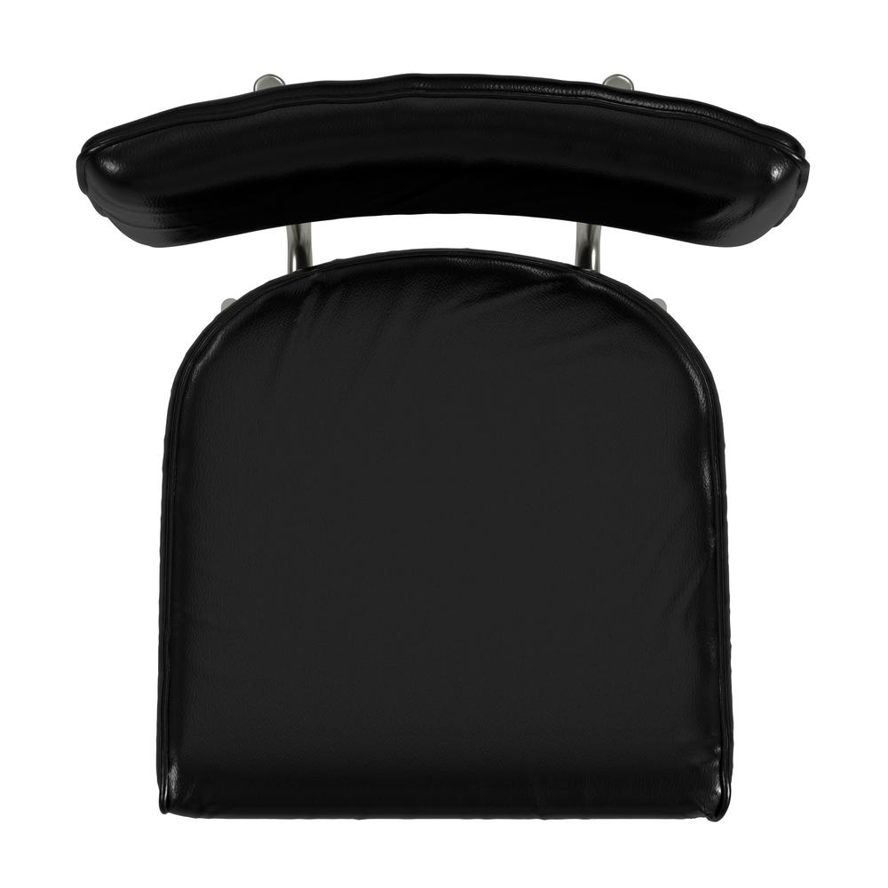 Saddle Leather Rectangular 26" Counter Stool, Black