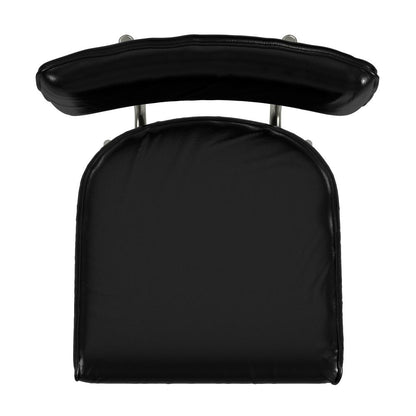 Saddle Leather Rectangular 26" Counter Stool, Black