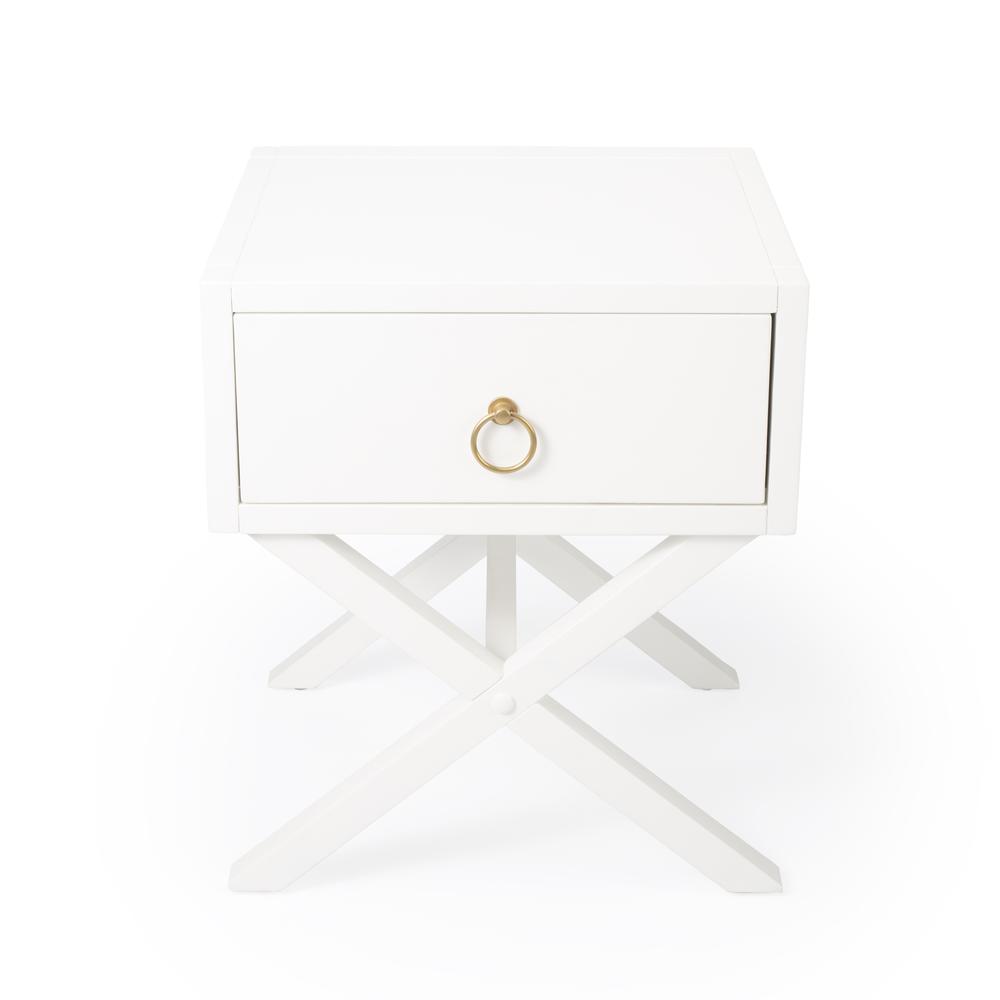 Lark End Table, White