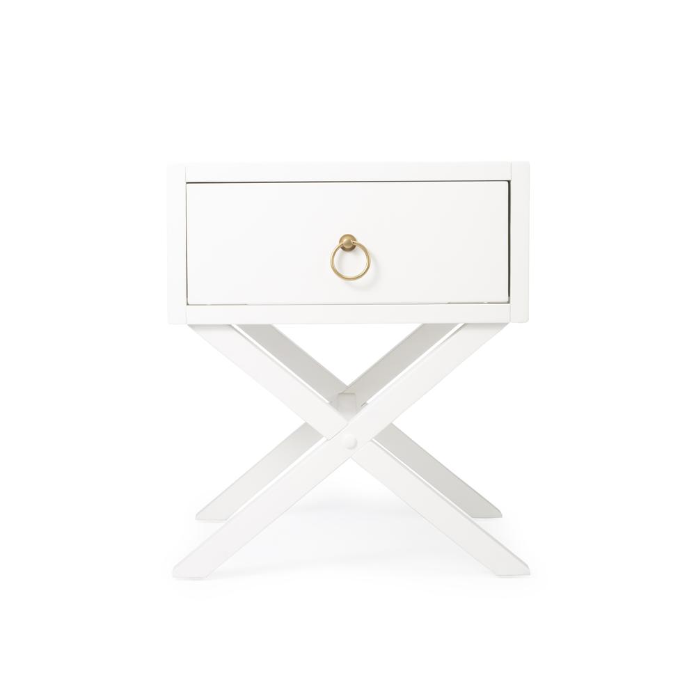 Lark End Table, White