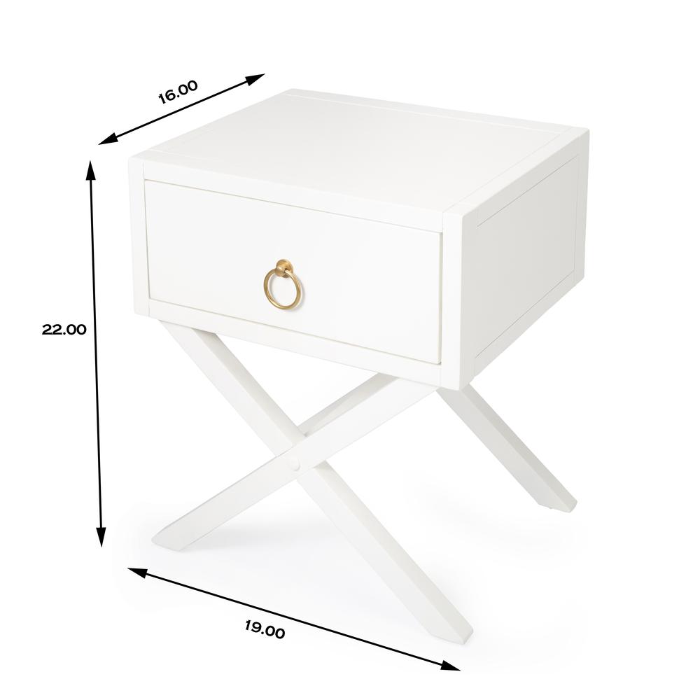 Lark End Table, White