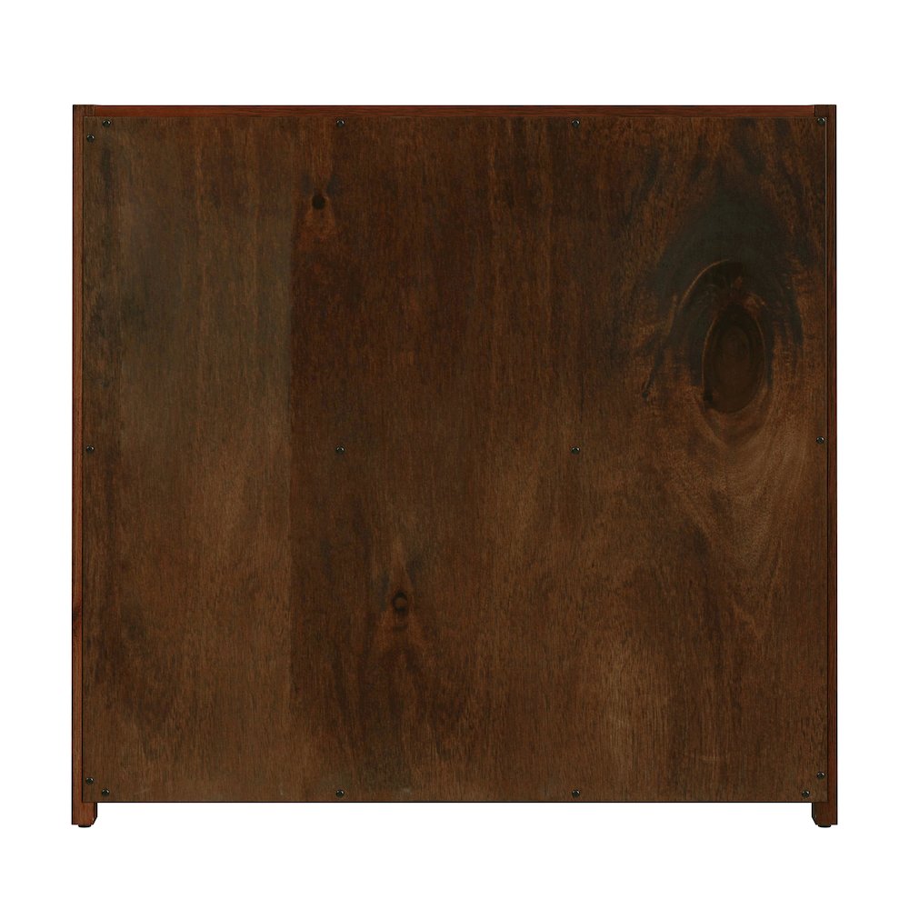 Lark 34 in. W Rectangular Wood 3 Drawer Dresser, Medium Brown