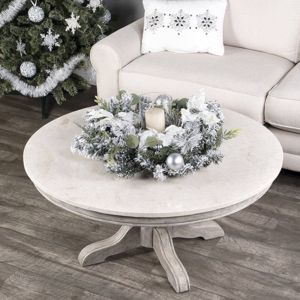Danielle Marble Coffee Table, Gray