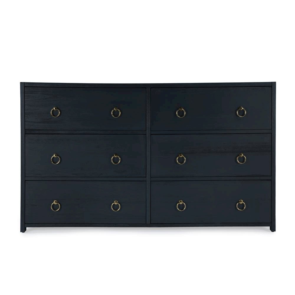Navy Wood Dresser – 6 Drawer Dresser for Kids Bedroom or Guest Room