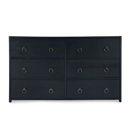 Navy Wood Dresser – 6 Drawer Dresser for Kids Bedroom or Guest Room