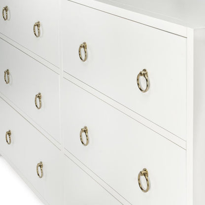 White 6 Drawer Double Dresser – Wood Dresser for Bedroom or Kids Room