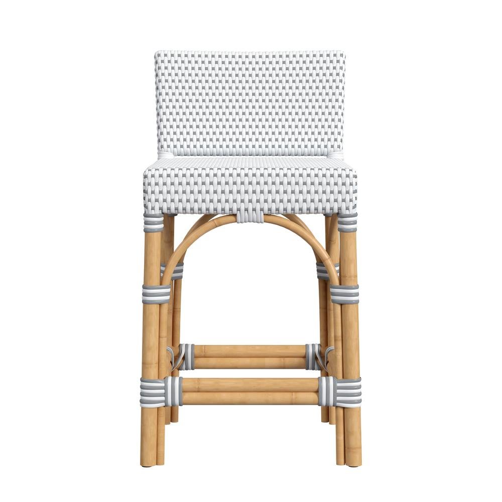 Rattan Counter Stool – White Wicker and Wood Bar Stools for Seating