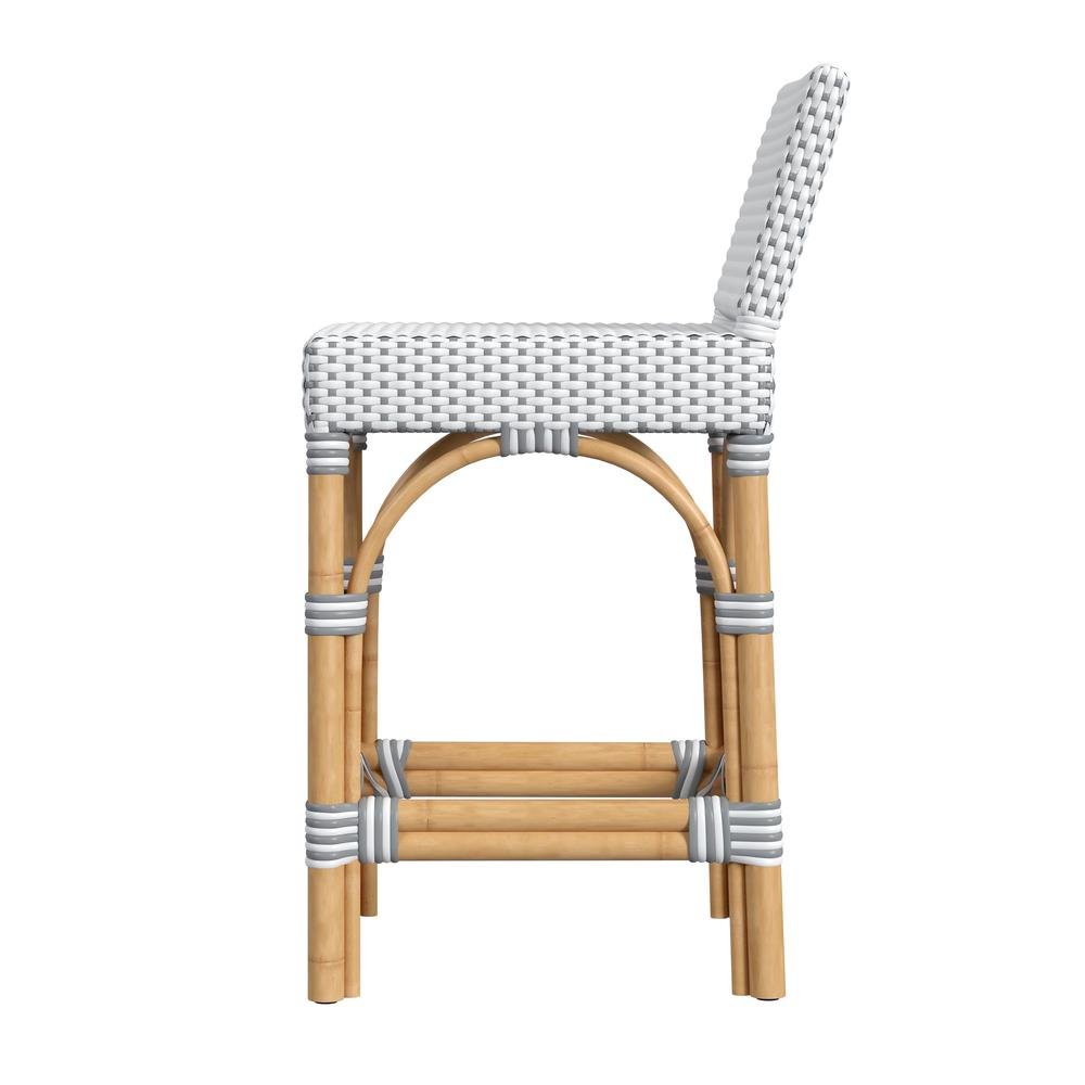 Rattan Counter Stool – White Wicker and Wood Bar Stools for Seating