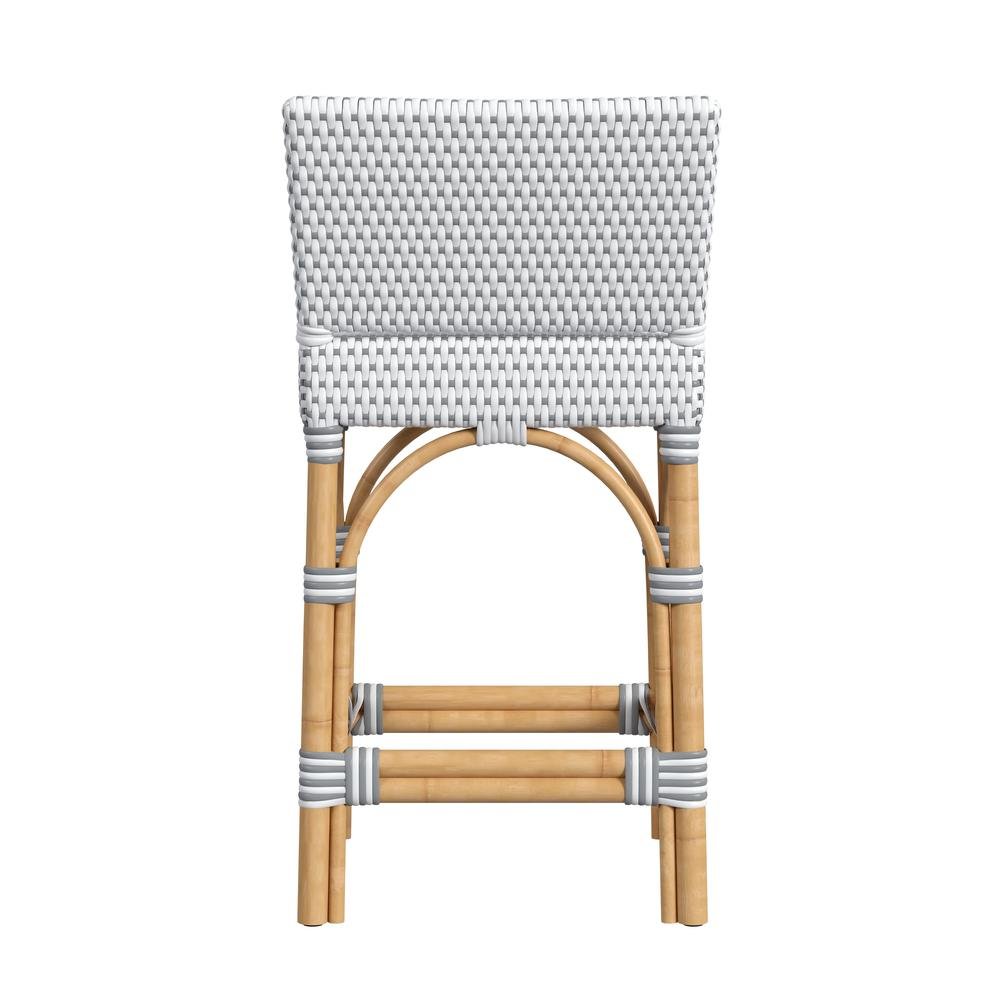 Rattan Counter Stool – White Wicker and Wood Bar Stools for Seating
