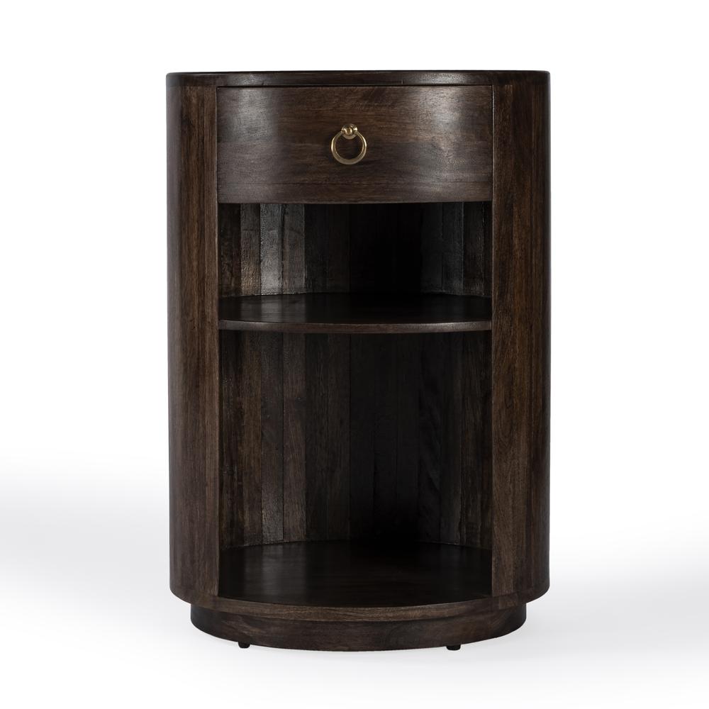 Carnolitta One Drawer End Table, Dark Brown