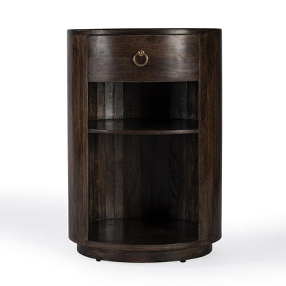 Carnolitta One Drawer End Table, Dark Brown