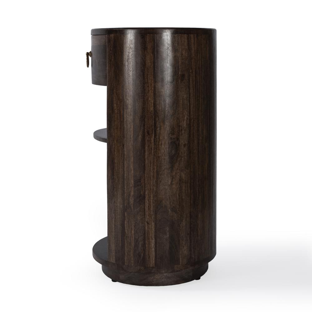 Carnolitta One Drawer End Table, Dark Brown