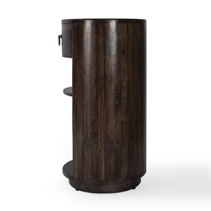 Carnolitta One Drawer End Table, Dark Brown