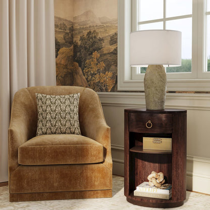 Carnolitta One Drawer End Table, Dark Brown