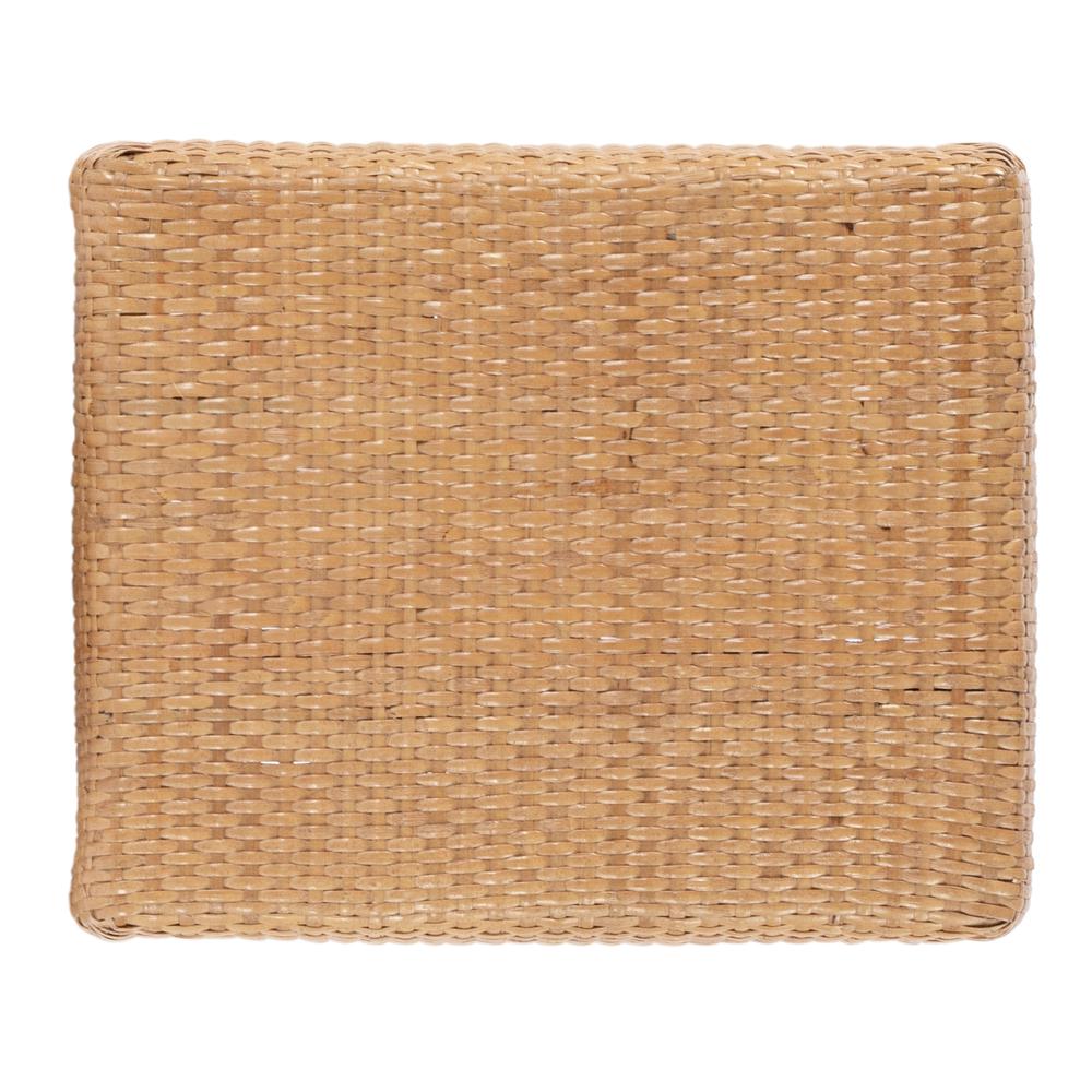 Robias Rectangular Rattan 30" Bar Stool, Natural